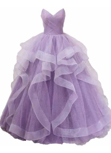 Vestido De Quinceañera Nuevo Bonito Económico Color Lila 