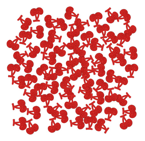 Confeti Cumpleaño Cereza Purpurina Roja Mesa Baby Shower 120