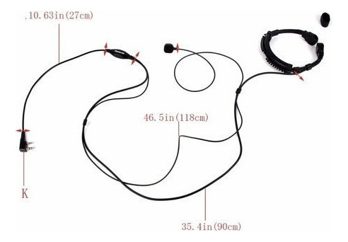 Para Baofeng Kenwood Headset Manos Libres De Diadema Radios