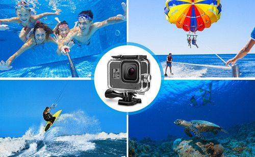 Imagen 7 de 10 de Carcasa Sumergible Para Camara Gopro Hero 8 Black 60 Mts