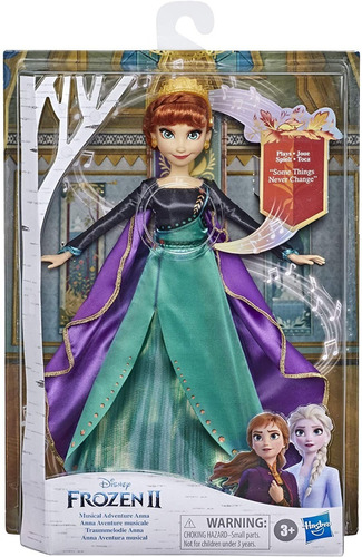 Muñeca Frozen 2 Aventura Musical Anna Canta Hasbro Disney