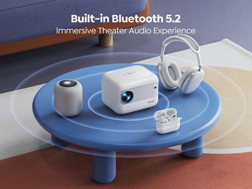 Mini Proyector Wifi 5g Y Bluetooth 5.2 1080p Portátil Color