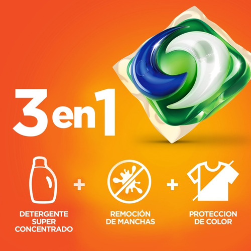 Imagen 2 de 7 de Detergente En Capsulas Tide Spring Meadow 16 Unidades
