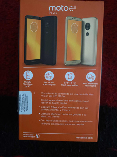 Caja Motorola Moto E5 Play (Usado)