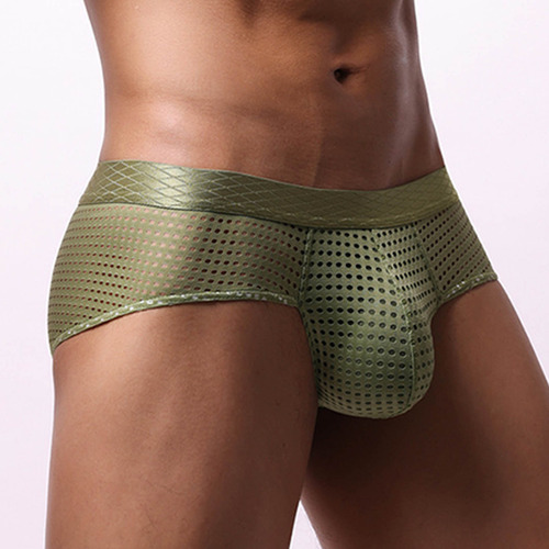 Ropa Interior C Para Hombre, Sólida, De Malla Grande, Cómoda