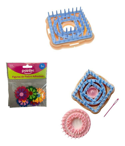 Manualidades Con Figuras De Fieltro Flor Y Mini Telar
