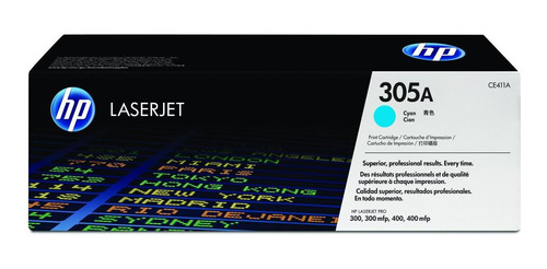 Cartucho De Toner Hp 305a Cian Laserjet Original Ce411a