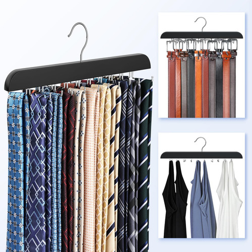 Percha De Corbata Con 20 Ganchos Plegables Para Armario