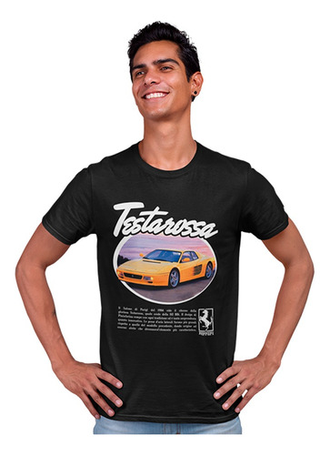 Playera Ferrari Testarossa 100% Algodón | Forjado Autos