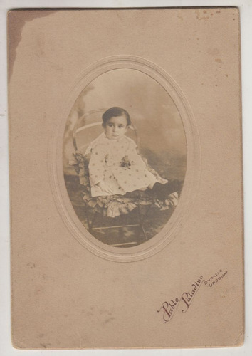 1912 Fotografia Infantil Por Pablo Paladino Durazno Vintage