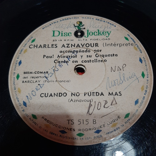 Simple Charles Aznavour Paul Mauriat Disc Jockey C23