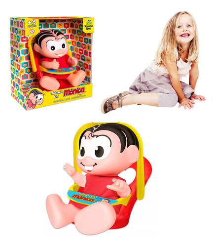 Boneca Mônica Com Mini Bebê Conforto 1114 - Samba Toys