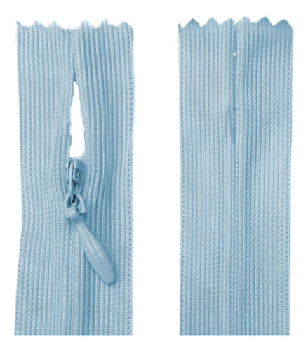 Ziper Invisivel Fixo Luli N°3 Com 60cm Pacote Com 10un Rose Cor Azul Claro 542