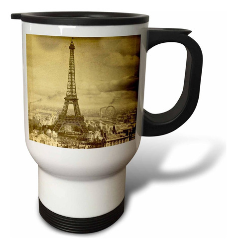 3drose Eiffel Tower Paris Francia 1889 Mug Sepia Tone Viaje,
