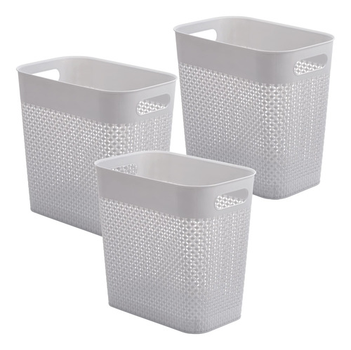 Elsjoy Juego De 3 Cubos De Basura De Plstico, Cesta De Basur