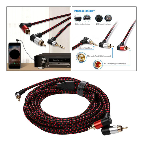 L Adaptador De Audio Auxiliar De 3,5mm A Cable 5 Metros