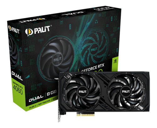 Tarjeta de vídeo Palit Nvidia Dual Rtx 4060 8 GB Gddr6 128 bits