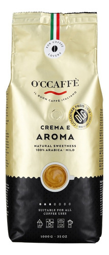 Café En Grano Italiano Occaffe Crema E Aroma 100% Arabic 1kg