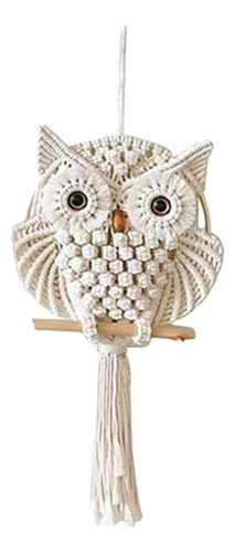 Tapiz Bohemio De Macramé Con Forma De Búho Para 50x20cm