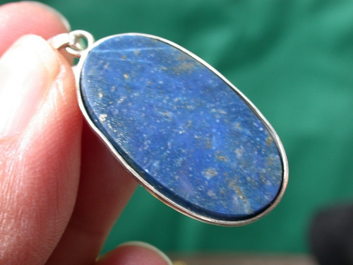 Colgante Dije Piedr Lapis Lazuli Luli Unisex Ovalo Plata 925