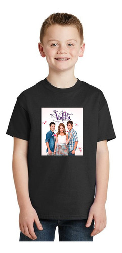 Remera Niño Niña Personalizada Violetta Tini Stoessel León 