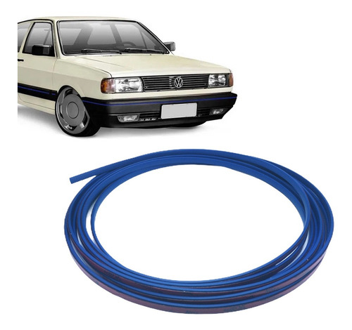 Friso Para Choque Gol Gti Gts 1988 A 1995 Azul 10 Metros