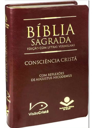 Bíblia Sagrada Consciência Cristã Letras Jesus Em Vermelho