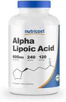 Comprar Suplemento en cápsula Nutricost Acido Alfa Lipoico \u002F ALA Acido Alfa Lipoico 600mg