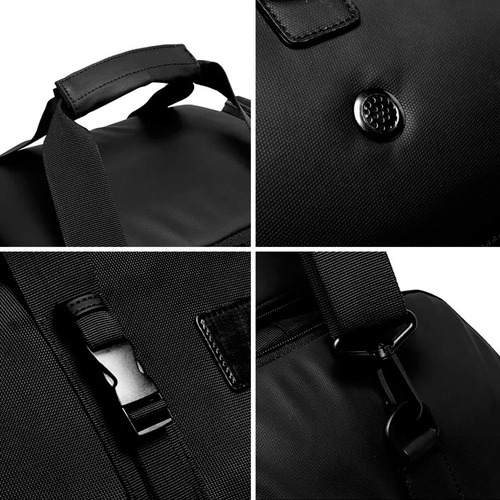 Mochila E Mala De Viagem 2 Em 1 Bag Nordk On The Road 36l Cor Preto Desenho do tecido Liso
