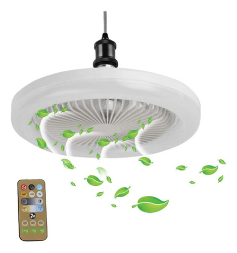 Pack 5 Pcs Lampara Foco Ventilador Luz Led Con Control 30 W