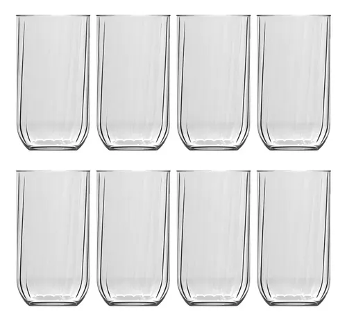 CONJUNTO DE COPOS 8 PEçAS FIORE 400ML - NADIR CRISTALINO