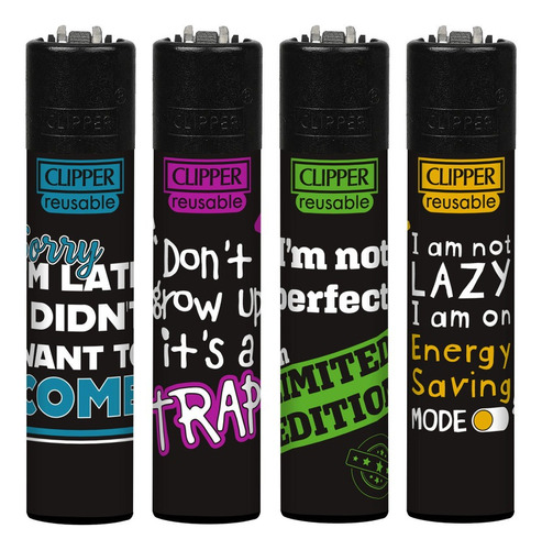 Clipper Maxi Distintos Diseños Recargable Pack X10