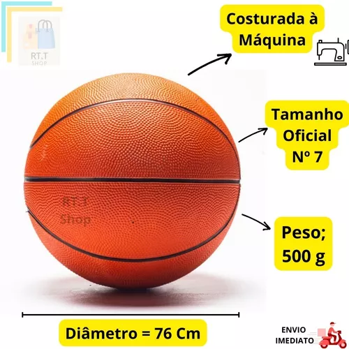 Bola de Basquete Oficial Basketball Borracha Lifesyle Vazia Laranja