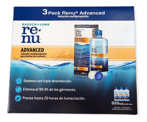 Renu Advanced Formula Mejorada 3 Piezas Baush + Lomb