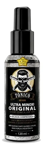 Tonico Capilar Minoxil Crescer Barba Cabelo 120ml Hortelã - R$ 19