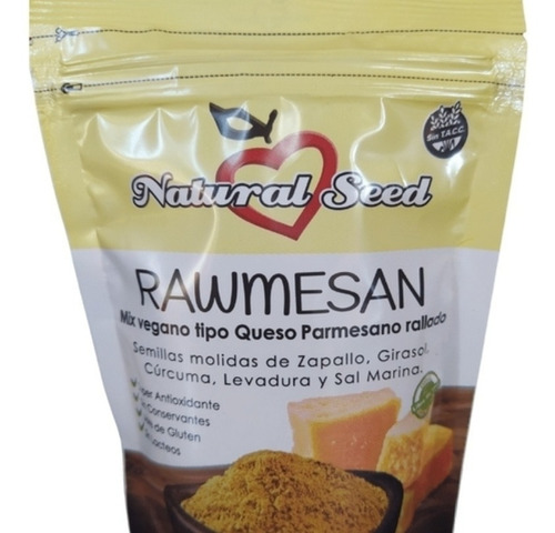 Rawmesan Mix Vegano Tipo Queso Rallado Natural Sedd 150 G