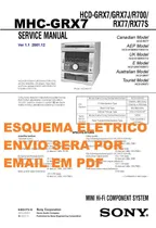 Comprar  Esquema Sony Mhc Grx7 Mhcgrx7 Hcdgrx7 Hcd Grx7 Em Pdf