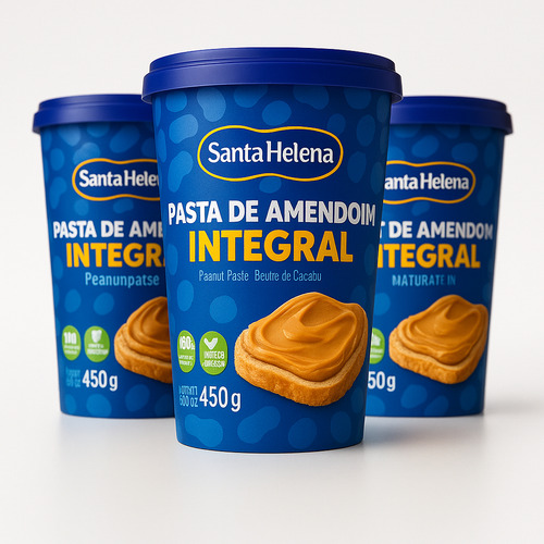 Kit 3 Pastas De Amendoim Integral Zero Açucar 450 S. Helena