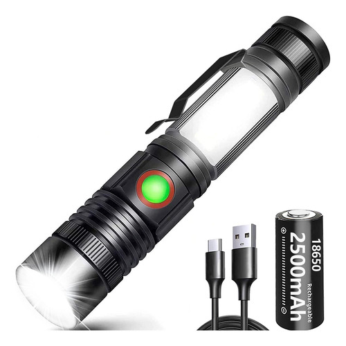 Linterna Led Recargable Alta Potencia,2000 Lúmens,