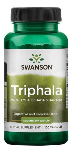 Swanson | Triphala 500mg | 100 Caps | Amla+ Behada+ Harada