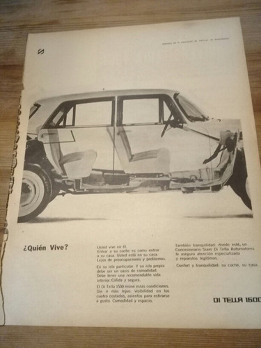 Publicidad Di Tella 1500 En Revista Vea Y Lea 1964