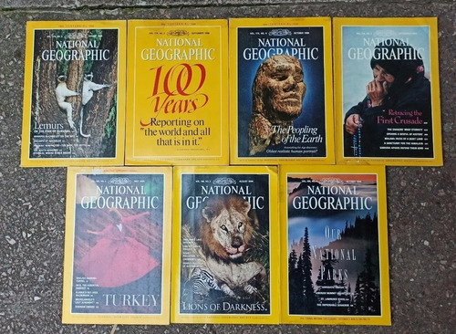 Lote 7 Revistas National Geographic - 1988 - 1989 - 1994