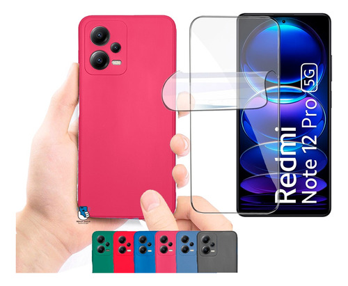 Lamina Hidrogel Para Xiaomi Note 12 Pro 5g + Funda Silicona