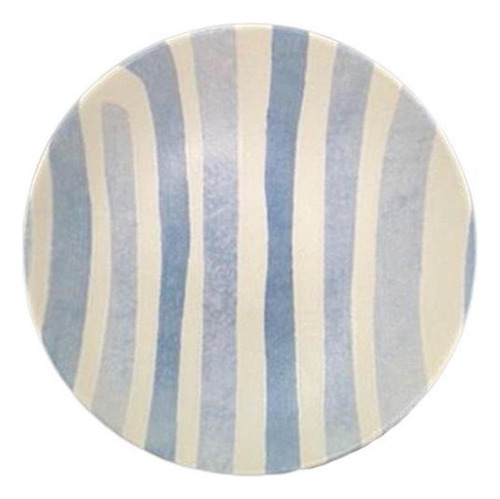 Prato raso Porto Brasil Cerâmica Conjunto 6 pratos rasos de cerâmica coleção coup antartida p azul
