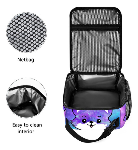 Lonchera Zorro Galaxia Niñas Escuela Kawaii Reutilizable Ais