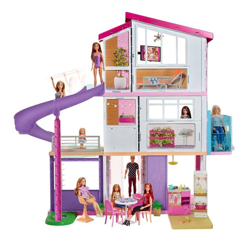 Mega Casa De Los Sueños Barbie Dream House + 70 Accesorios
