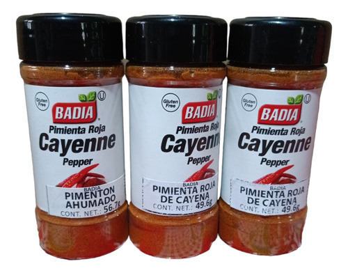 3 Pz Badia Pimienta Roja De Cayena 49g C/u