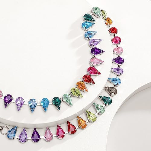 Collar De Cristal Dvacaman, Gargantilla Colorida For Mujer,