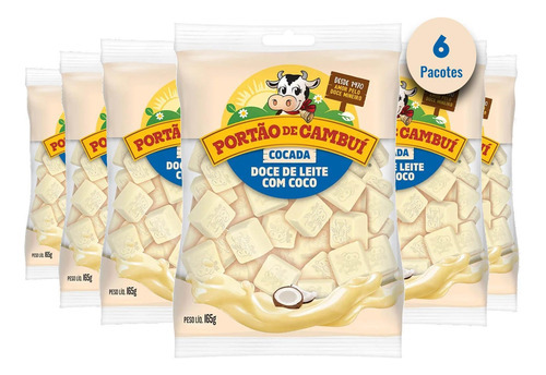 Doce De Leite Com Coco Portão Do Cambui 165g - 6 Pacotes