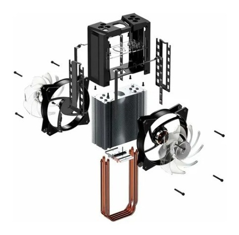 Imagen 4 de 8 de Cpu Cooler Master Masterair Ma410m Addressable Rgb Amd Intel